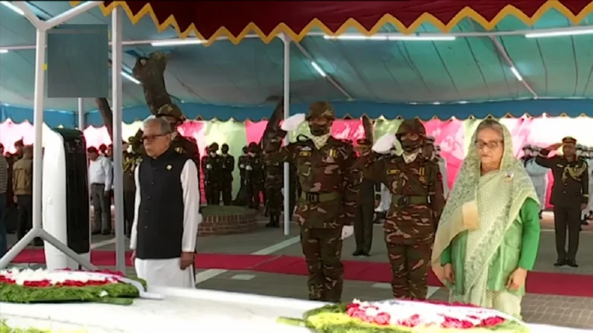 বঙ্গবন্ধুর সমাধিসৌধে রাষ্ট্রপতি ও প্রধানমন্ত্রীর শ্রদ্ধা 1 বঙ্গবন্ধুর সমাধিসৌধে রাষ্ট্রপতি ও প্রধানমন্ত্রীর শ্রদ্ধা - Surma Times | Sylhet News