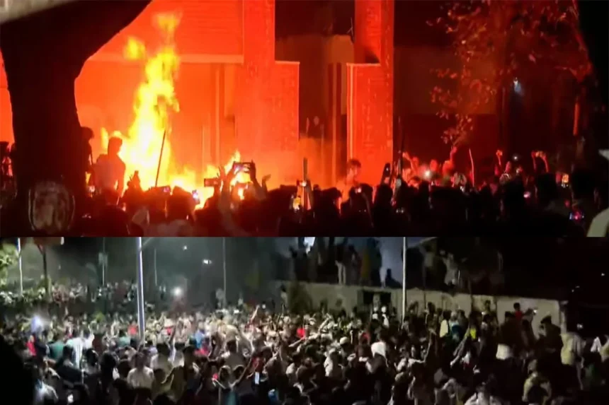 ধানমন্ডি ৩২ নম্বরের বাড়িতে ছাত্র-জনতার বিক্ষোভ,অগ্নিসংযোগ - Surma Times | Sylhet News