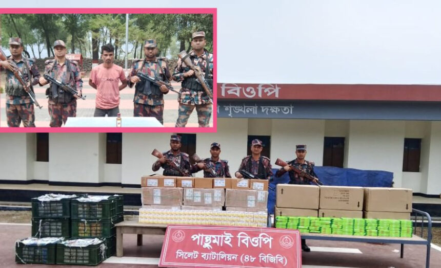 সিলেট সীমান্তে বিজিবির অভিযানে প্রায় কোটি টাকার চোরাই পণ্য জব্দ - Surma Times | Sylhet News