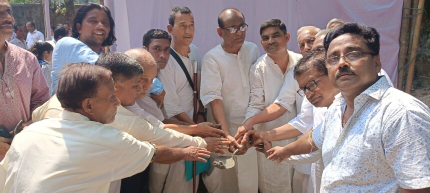 বানিয়াচং উপজেলা সৎসঙ্গের কেন্দ্র মন্দিরের ভিত্তি প্রস্তর স্থাপন করলের কেন্দ্রীয় সম্পাদক - Surma Times | Sylhet News