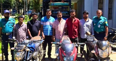 সিলেটে মোটরসাইকেল চোরচক্রের ৬ সদস্য গ্রেফতার