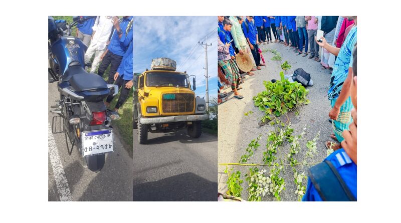 জৈন্তাপুরে ট্রাকের ধাক্কায় মোটরসাইকেল আরোহী নিহত