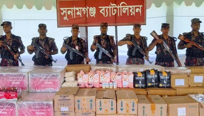 সুনামগঞ্জে দেড় কোটি টাকার ভারতীয় কসমেটিক্সসহ পোষা প্রাণীর ঔষধ জব্দ - Surma Times | Sylhet News