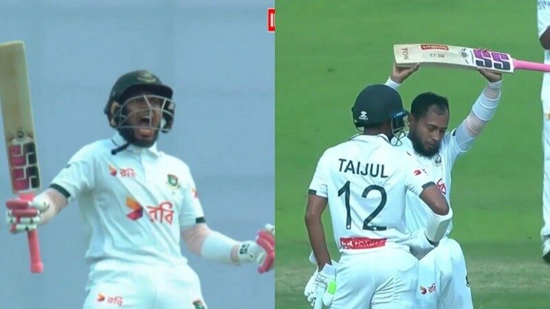 মুশফিকের সেঞ্চুরি পাকিস্তানকে চ্যালেঞ্জ ছুড়ে দিল বাংলাদেশ