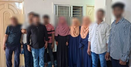 অনৈতিক কার্যকলাপের অভিযোগে ৯ জন আটক