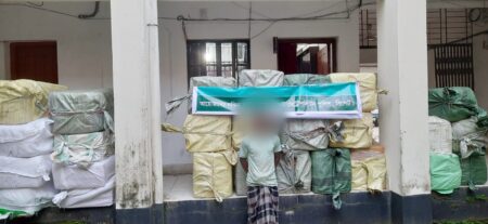 দক্ষিণ সুরমায় ২১ লাখ ৬৪ হাজার ৮০০ টাকার অবৈধ ভারতীয় মালামাল উদ্ধারসহ ১ জন গ্রেফতার - Surma Times | Sylhet News