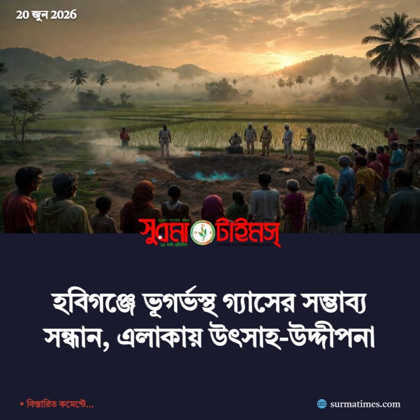 হবিগঞ্জে ভূগর্ভস্থ গ্যাসের সম্ভাব্য সন্ধান, এলাকায় উৎসাহ-উদ্দীপনা 1 হবিগঞ্জে ভূগর্ভস্থ গ্যাসের সম্ভাব্য সন্ধান, এলাকায় উৎসাহ-উদ্দীপনা - Surma Times | Sylhet News