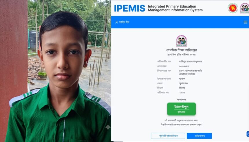 ছাতকে সরকারি প্রাথমিক বৃত্তি পরীক্ষায় ট্যালেন্টপুলে নাবিদুর রহমানের সাফল্য 1 ছাতকে সরকারি প্রাথমিক বৃত্তি পরীক্ষায় ট্যালেন্টপুলে নাবিদুর রহমানের সাফল্য - Surma Times | Sylhet News