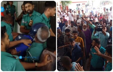 সিলেট আদালত চত্বরে আবারও হামলার শিকার ফাহিমা হত্যা মামলার আসামি জাকির - Surma Times | Sylhet News