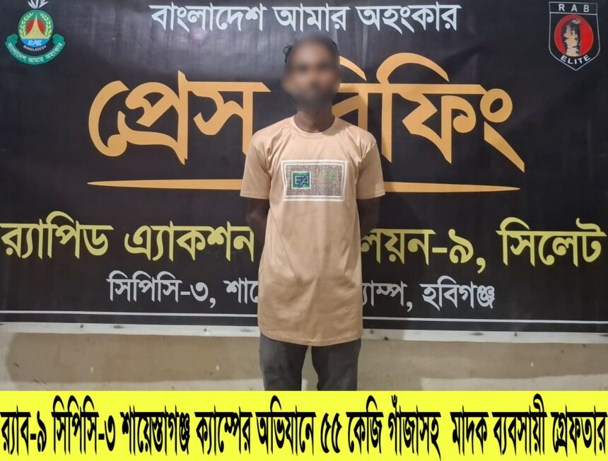চুনারুঘাটে ৫৫ কেজি গাঁজাসহ মাদক ব্যবসায়ী গ্রেফতার 1 চুনারুঘাটে ৫৫ কেজি গাঁজাসহ মাদক ব্যবসায়ী গ্রেফতার - Surma Times | Sylhet News