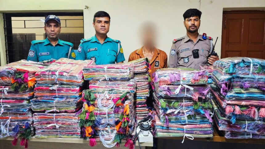 সিলেটে সোয়া ষোলো লাখ টাকার ভারতীয় শাড়িসহ আটক ১, পিকআপ জব্দ - Surma Times | Sylhet News