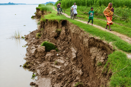 ছাতকে নদীভাঙনে বিলীন স্কুল-মসজিদ, আতঙ্কে বাউসা-কেশবপুর - Surma Times | Sylhet News