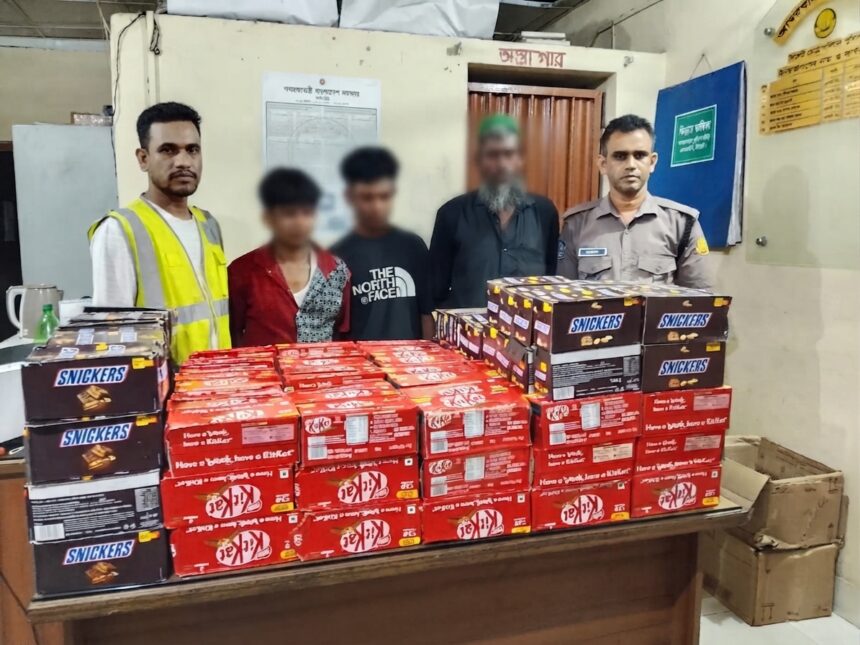 এয়ারপোর্ট থানার অভিযানে ভারতীয় চকলেটসহ পিকআপ আটক, গ্রেপ্তার ৩ - Surma Times | Sylhet News