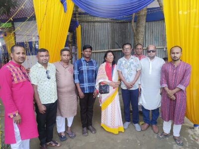 খাগামুড়া পূজামণ্ডপে ঐক্য পরিষদ নেতৃবৃন্দ - Surma Times | Sylhet News