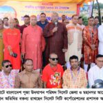 সিলেটে দুর্গাপূজার প্রতিমা বিসর্জন, সম্প্রীতি রক্ষার আহ্বান প্রশাসক কাইয়ুমের