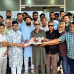 শাবু নেওয়াজকে ওসমানী বিমানবন্দরে ফুলেল সংবর্ধনা